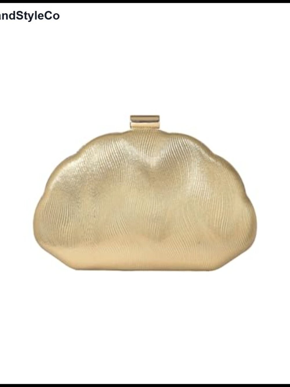 Milumia Metallic Shell Clutch Purse PU Leather Evening Handbag